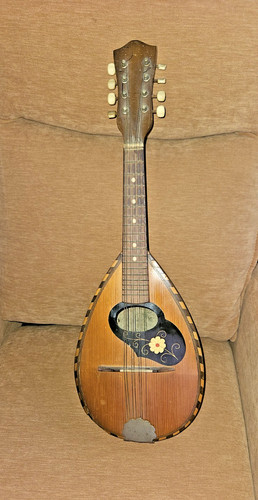 Mandolino vintage con retro - vintage,